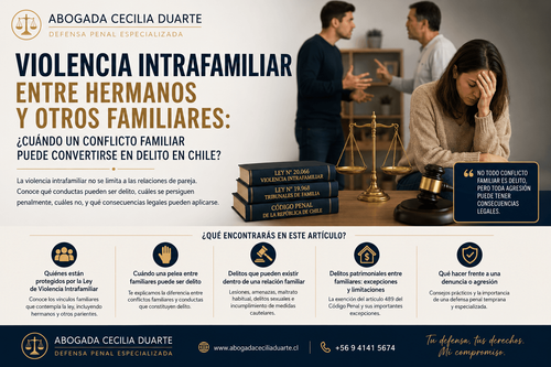 Violencia intrafamiliar entre hermanos y otros familiares: ¿cuándo un conflicto familiar puede convertirse en delito en Chile?