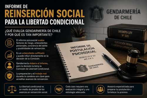 Informe de reinserción social para la libertad condicional: ¿qué evalúa Gendarmería de Chile?