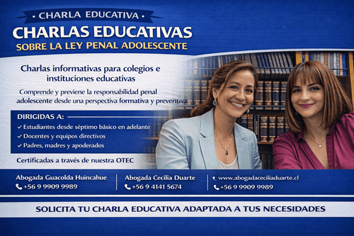 Charla educativa sobre Ley Penal Adolescente para colegios e instituciones
