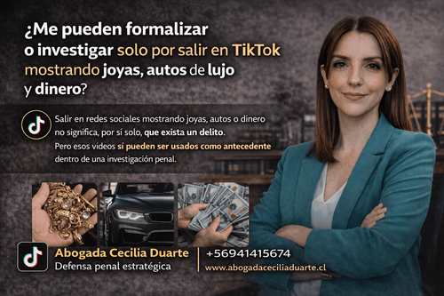 ¿Me pueden formalizar o investigar solo por salir en TikTok mostrando joyas, autos de lujo y dinero?