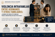Violencia intrafamiliar entre hermanos y otros familiares: ¿cuándo un conflicto familiar puede convertirse en delito en Chile?